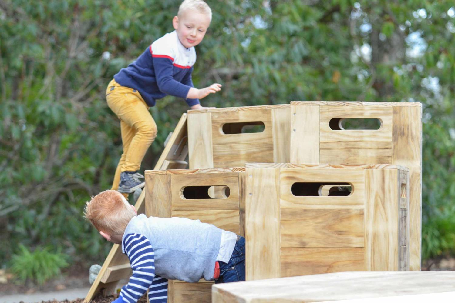 wooden play box